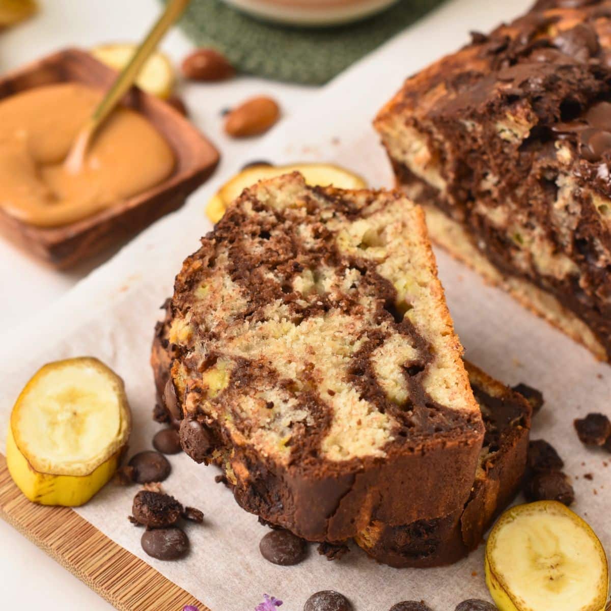 Zebra Banana Bread